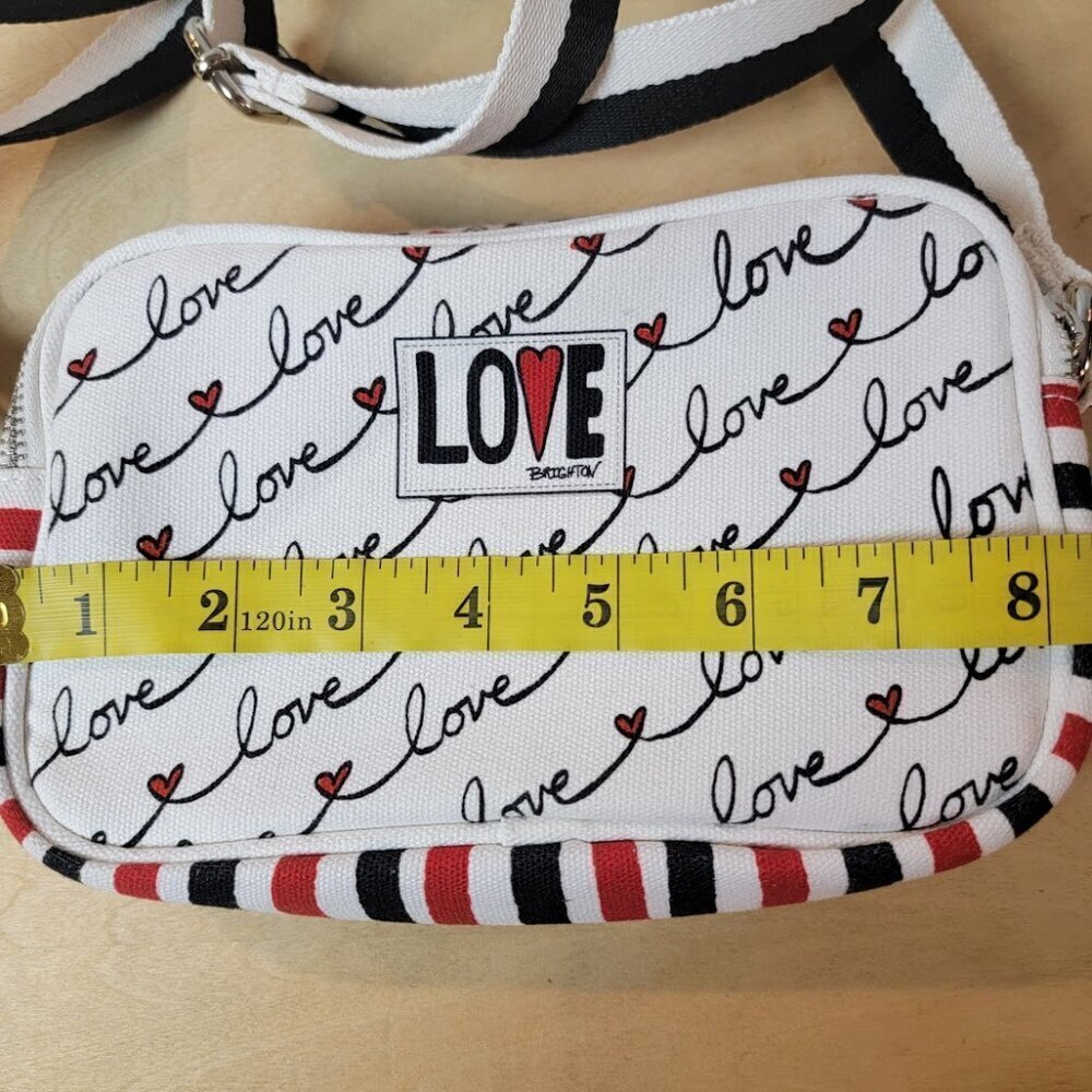 Brighton "LOVE SCROLL" Canvas Crossbody Bag - Picture 8 of 11